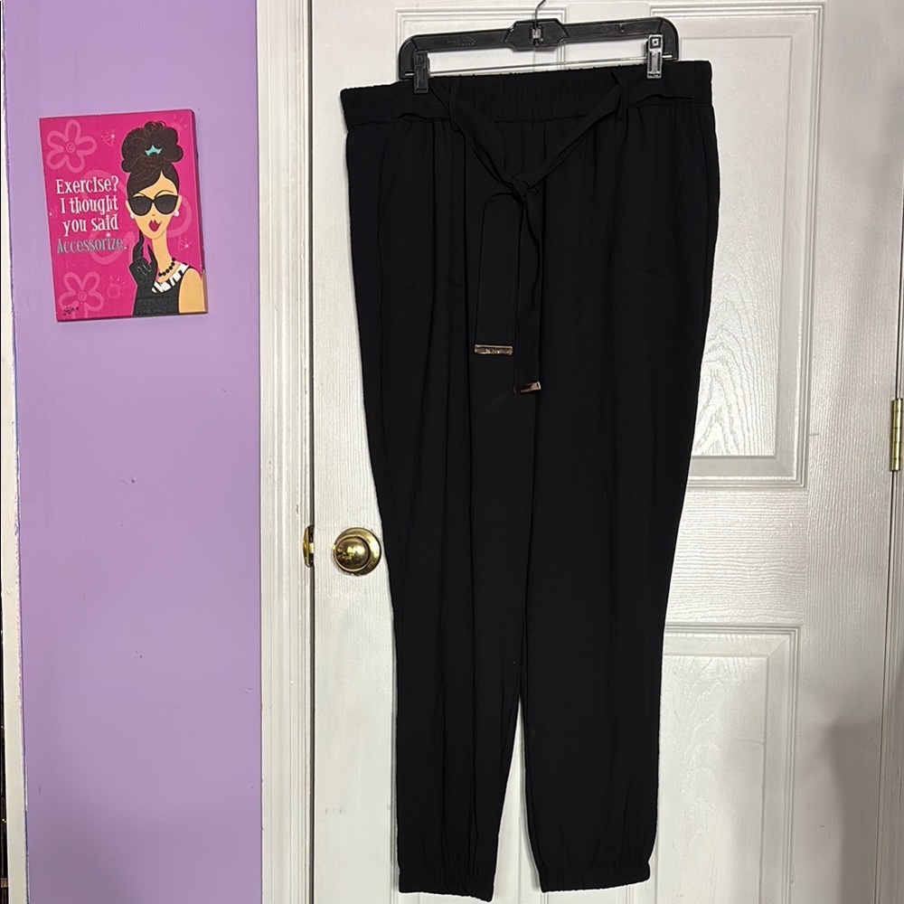Calvin Klein Black Track Pants Relaxed Fit Joggers